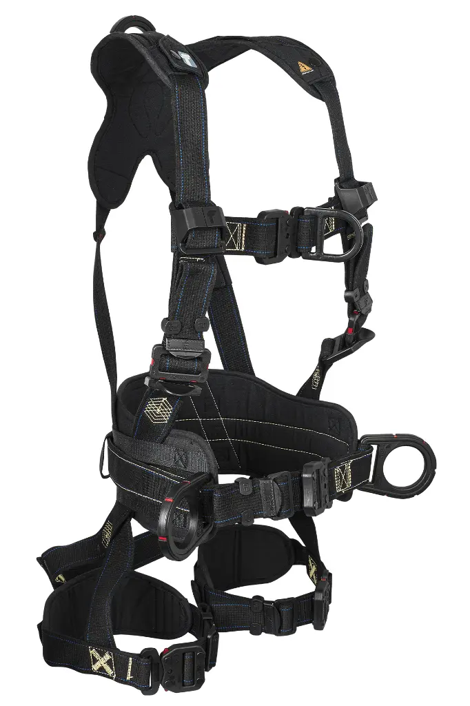 Arc Flash 4D Construction Climbing Full Body Harness, Overmolded Quick Connect Adjustments