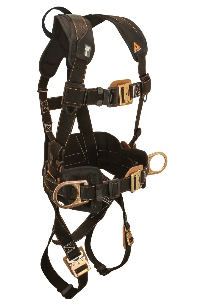 Arc Flash Construction Belted Looped Full Body Harness, Quick Connect Adjustments