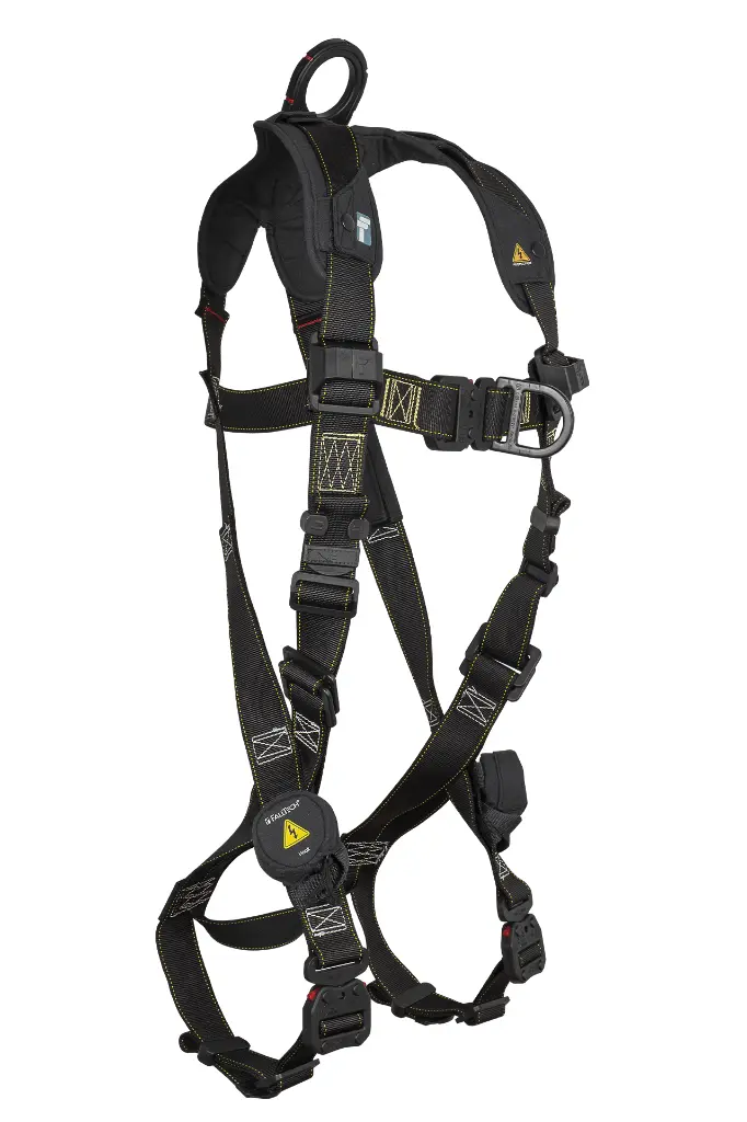 Arc Flash Nylon 2D Climbing Non-belted Full Body Harness, Overmolded Quick Connect Adjustments