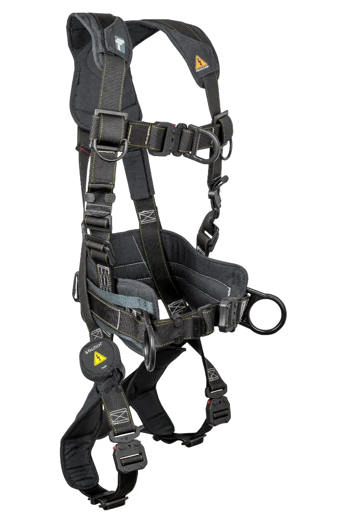 Arc Flash Nylon 4D Construction Climbing Full Body Harness, Quick-connect Adjustments
