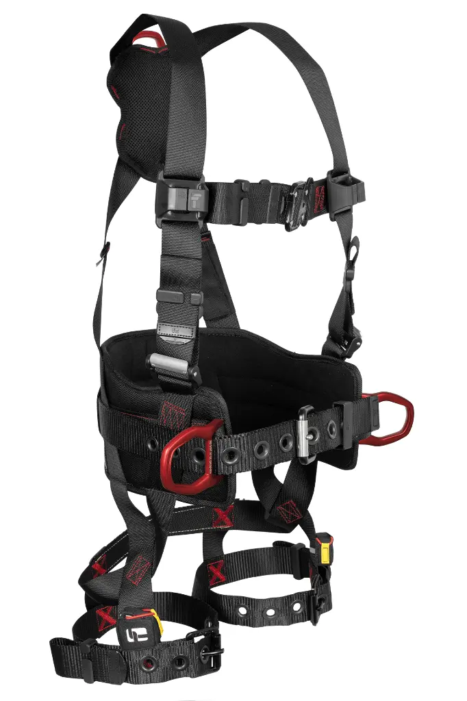 FT-Iron™ 3D Construction Belted Full Body Harness, Tongue Buckle Leg Adjustment