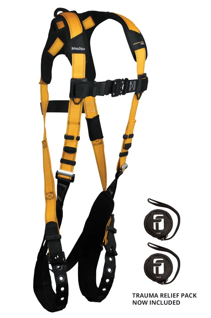 Journeyman Flex® Aluminum 1D Standard Non-belted Full Body Harness, Tongue Buckle Leg Adjustment