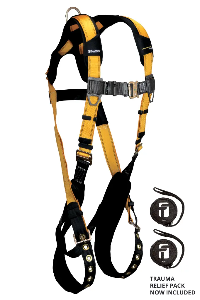 Journeyman Flex® Steel 1D Standard Non-belted Full Body Harness, Tongue Buckle Leg Adjustment