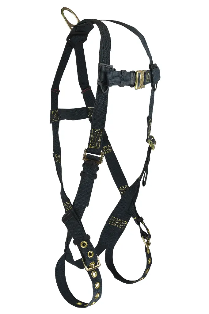 WeldTech® 1D Standard Kevlar® Non-belted Full Body Harness, Tongue Buckle Leg Adjustment