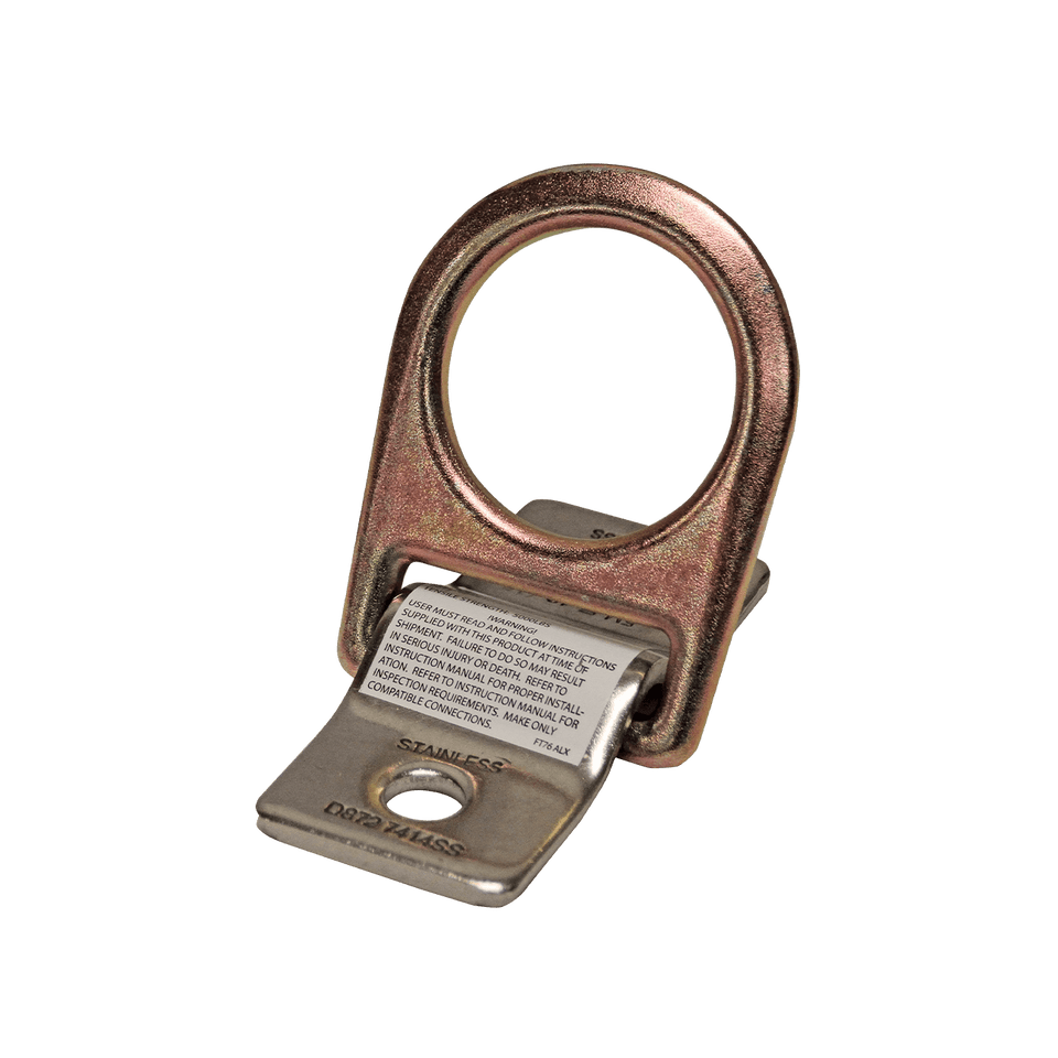 Bolt-on D-ring Anchor with Stainless Steel Installation Plate