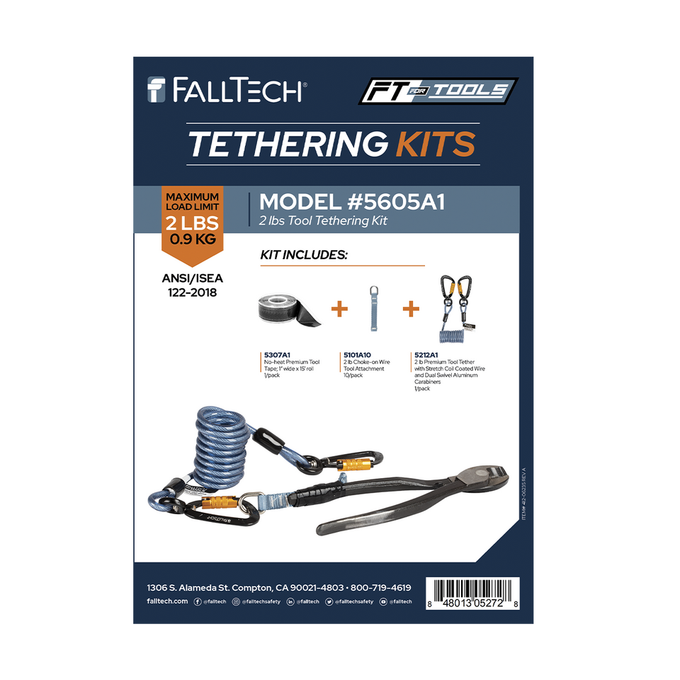 Tool Tethering Kit, 2 lb, Stretch Coil