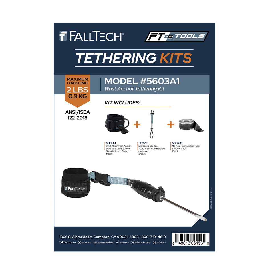 Tool Tethering Kit, 5 lb, Wristband