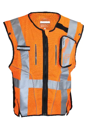 [5055] ANSI Class 2 High-visibility Orange Safety Vest