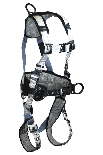 FlowTech LTE® 4D Construction Climbing Full Body Harness, Tongue Buckle Leg Adjustment