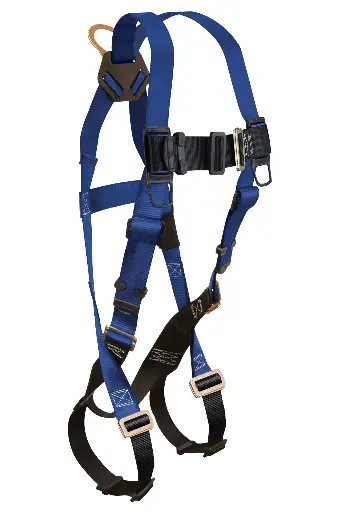 Hi-Vis Lime Construction-grade Vest with 1D Standard Non-belted Full Body Harness