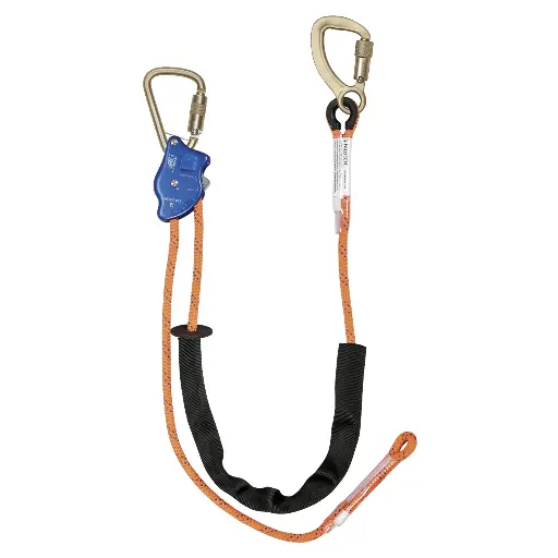 [8165C] Tower Climber® Rope Positioning Lanyard with Aluminum Adjuster with Steel Carabiners